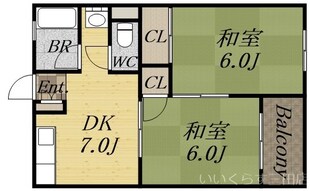 大原ハイツの物件間取画像